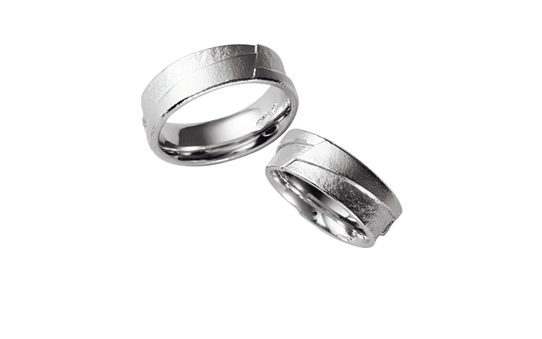 45077+45078-wedding ring, gold 750